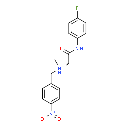 ChemSpider 2D Image | 2-[(4-Fluorophenyl)amino]-N-methyl-N-(4-nitrobenzyl)-2-oxoethanaminium | C16H17FN3O3
