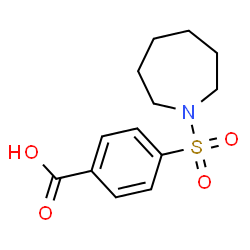 ChemSpider 2D Image | 4-(1-Azepanylsulfonyl)benzoic acid | C13H17NO4S