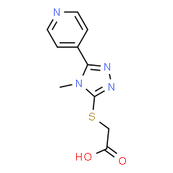 ChemSpider 2D Image | {[4-Methyl-5-(4-pyridinyl)-4H-1,2,4-triazol-3-yl]sulfanyl}acetic acid | C10H10N4O2S