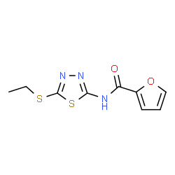 ChemSpider 2D Image | N-[5-(Ethylsulfanyl)-1,3,4-thiadiazol-2-yl]-2-furamide | C9H9N3O2S2