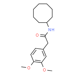 ChemSpider 2D Image | N-Cyclooctyl-2-(3,4-dimethoxyphenyl)acetamide | C18H27NO3