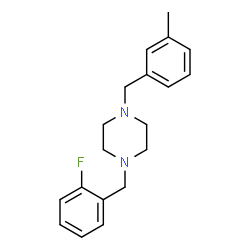 ChemSpider 2D Image | 1-(2-Fluorobenzyl)-4-(3-methylbenzyl)piperazine | C19H23FN2