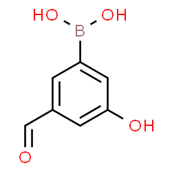 ChemSpider 2D Image | (3-Formyl-5-hydroxyphenyl)boronic acid | C7H7BO4