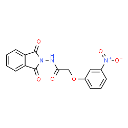 ChemSpider 2D Image | N-(1,3-Dioxo-1,3-dihydro-2H-isoindol-2-yl)-2-(3-nitrophenoxy)acetamide | C16H11N3O6