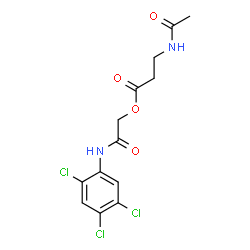 ChemSpider 2D Image | 2-Oxo-2-[(2,4,5-trichlorophenyl)amino]ethyl N-acetyl-beta-alaninate | C13H13Cl3N2O4