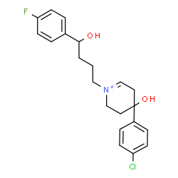 ChemSpider 2D Image | 4-(4-Chlorophenyl)-1-[4-(4-fluorophenyl)-4-hydroxybutyl]-4-hydroxy-2,3,4,5-tetrahydropyridinium | C21H24ClFNO2
