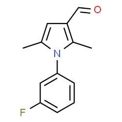 ChemSpider 2D Image | 1-(3-fluorophenyl)-2,5-dimethylpyrrole-3-carbaldehyde | C13H12FNO