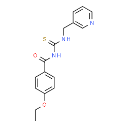 ChemSpider 2D Image | 4-Ethoxy-N-[(3-pyridinylmethyl)carbamothioyl]benzamide | C16H17N3O2S