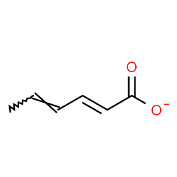 ChemSpider 2D Image | (2E,4E)-2,4-Hexadienoate | C6H7O2