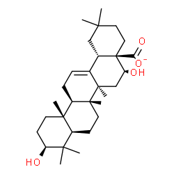 ChemSpider 2D Image | (3beta,16beta)-3,16-Dihydroxyolean-12-en-28-oatato | C30H47O4
