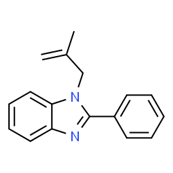 ChemSpider 2D Image | 1-(2-Methyl-2-propen-1-yl)-2-phenyl-1H-benzimidazole | C17H16N2