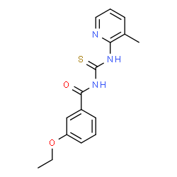 ChemSpider 2D Image | 3-Ethoxy-N-[(3-methyl-2-pyridinyl)carbamothioyl]benzamide | C16H17N3O2S