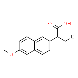ChemSpider 2D Image | 2-(6-Methoxy-2-naphthyl)(3-~2~H_1_)propanoic acid | C14H13DO3