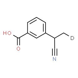 ChemSpider 2D Image | 3-[1-Cyano(2-~2~H_1_)ethyl]benzoic acid | C10H8DNO2