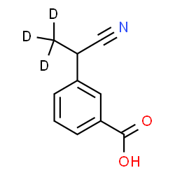 ChemSpider 2D Image | 3-[1-Cyano(2,2,2-~2~H_3_)ethyl]benzoic acid | C10H6D3NO2