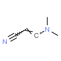 ChemSpider 2D Image | (E)-2-Cyano-1-(dimethylamino)ethenylium | C5H7N2