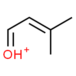 ChemSpider 2D Image | (3-Methyl-2-buten-1-ylidene)oxonium | C5H9O