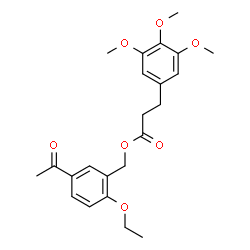 ChemSpider 2D Image | 5-Acetyl-2-ethoxybenzyl 3-(3,4,5-trimethoxyphenyl)propanoate | C23H28O7