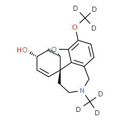 ChemSpider 2D Image | (3alpha,4abeta)-(13,13,13,14,14,14-~2~H_6_)Galanthamine | C17H15D6NO3