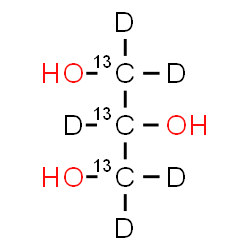 ChemSpider 2D Image | 1,2,3-(~13~C_3_,~2~H_5_)Propanetriol | 13C3H3D5O3