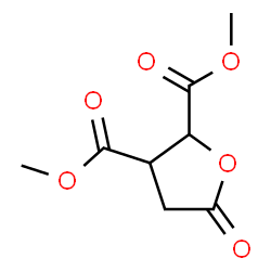 ChemSpider 2D Image | Dimethyl 5-oxotetrahydro-2,3-furandicarboxylate | C8H10O6