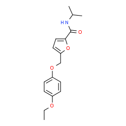 ChemSpider 2D Image | 5-[(4-Ethoxyphenoxy)methyl]-N-isopropyl-2-furamide | C17H21NO4