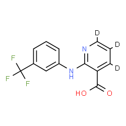 ChemSpider 2D Image | 2-{[3-(Trifluoromethyl)phenyl]amino}-3-(~2~H_3_)pyridinecarboxylic acid | C13H6D3F3N2O2