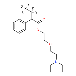ChemSpider 2D Image | 2-[2-(Diethylamino)ethoxy]ethyl 2-phenyl(3,3,4,4,4-~2~H_5_)butanoate | C18H24D5NO3