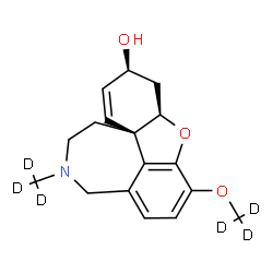 ChemSpider 2D Image | (3alpha,4abeta,12abeta)-(13,13,13,14,14,14-~2~H_6_)Galanthamine | C17H15D6NO3