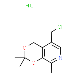 ChemSpider 2D Image | 5-(Chloromethyl)-2,2,8-trimethyl-4H-[1,3]dioxino[4,5-c]pyridine hydrochloride (1:1) | C11H15Cl2NO2