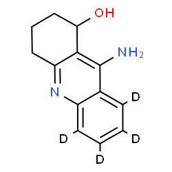 ChemSpider 2D Image | 9-Amino(5,6,7,8-~2~H_4_)-1,2,3,4-tetrahydro-1-acridinol | C13H10D4N2O