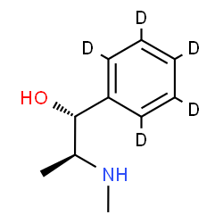 ChemSpider 2D Image | (1R,2S)-2-(Methylamino)-1-(~2~H_5_)phenyl-1-propanol | C10H10D5NO