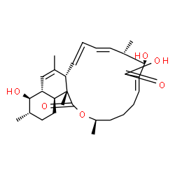 ChemSpider 2D Image | (3R,7Z,9R,10S,11E,14aS,16aR,17R,18S,20aS,20bR)-9,17-Dihydroxy-3,10,15,18,20b-pentamethyl-1-oxo-3,4,5,6,9,10,14a,16a,17,18,19,20,20a,20b-tetradecahydro-1H-naphtho[1,2-c]oxacyclohexadecine-8-carboxylic 
acid | C29H42O6