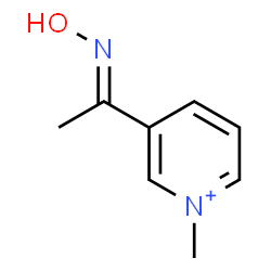 ChemSpider 2D Image | 3-[(1E)-N-Hydroxyethanimidoyl]-1-methylpyridinium | C8H11N2O
