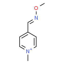 ChemSpider 2D Image | 4-[(E)-(Methoxyimino)methyl]-1-methylpyridinium | C8H11N2O