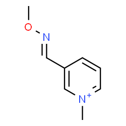 ChemSpider 2D Image | 3-[(E)-(Methoxyimino)methyl]-1-methylpyridinium | C8H11N2O