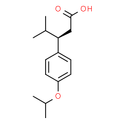 ChemSpider 2D Image | (3R)-3-(4-Isopropoxyphenyl)-4-methylpentanoic acid | C15H22O3