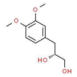 ChemSpider 2D Image | (2R)-3-(3,4-Dimethoxyphenyl)-1,2-propanediol | C11H16O4