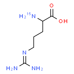 ChemSpider 2D Image | N~5~-(Diaminomethylene)(N~2~-~15~N)ornithine | C6H14N315NO2