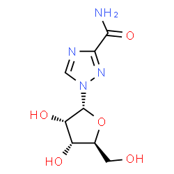 ChemSpider 2D Image | 1-(alpha-L-Ribofuranosyl)-1H-1,2,4-triazole-3-carboxamide | C8H12N4O5