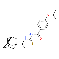 ChemSpider 2D Image | N-({1-[(3s,5s,7s)-Adamantan-1-yl]ethyl}carbamothioyl)-4-isopropoxybenzamide | C23H32N2O2S