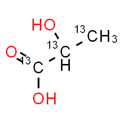 ChemSpider 2D Image | 2-Hydroxy(~13~C_3_)propanoic acid | 13C3H6O3