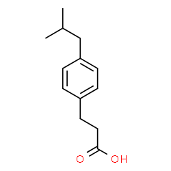 ChemSpider 2D Image | 3-(4-ISOBUTYLPHENYL)PROPANOIC ACID | C13H18O2