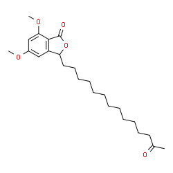 ChemSpider 2D Image | 5,7-Dimethoxy-3-(13-oxotetradecyl)-2-benzofuran-1(3H)-one | C24H36O5