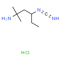 ChemSpider 2D Image | N-(5-Amino-5-methyl-3-hexanyl)carbodiimide hydrochloride (1:1) | C8H18ClN3