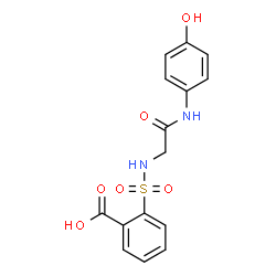 ChemSpider 2D Image | 2-({2-[(4-Hydroxyphenyl)amino]-2-oxoethyl}sulfamoyl)benzoic acid | C15H14N2O6S