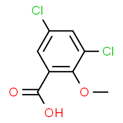 ChemSpider 2D Image | 3,5-DICHLORO-2-METHOXYBENZOIC ACID | C8H6Cl2O3