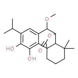 ChemSpider 2D Image | 11,12-Dihydroxy-7-methoxy-6,20-epoxyabieta-8(14),9(11),12-trien-20-one | C21H28O5