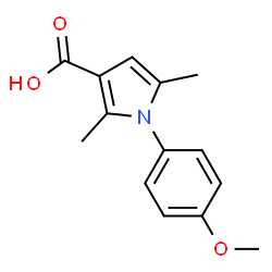 ChemSpider 2D Image | 1-(4-Methoxyphenyl)-2,5-dimethyl-1H-pyrrole-3-carboxylic acid | C14H15NO3