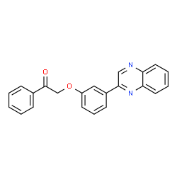 ChemSpider 2D Image | 1-Phenyl-2-[3-(2-quinoxalinyl)phenoxy]ethanone | C22H16N2O2